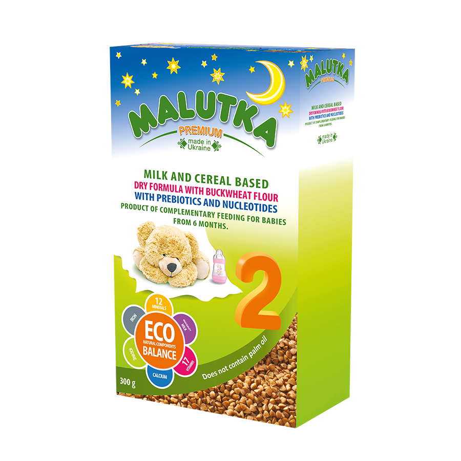 Milk and cereal based infant formula «Malutka Premium» Buckwheat