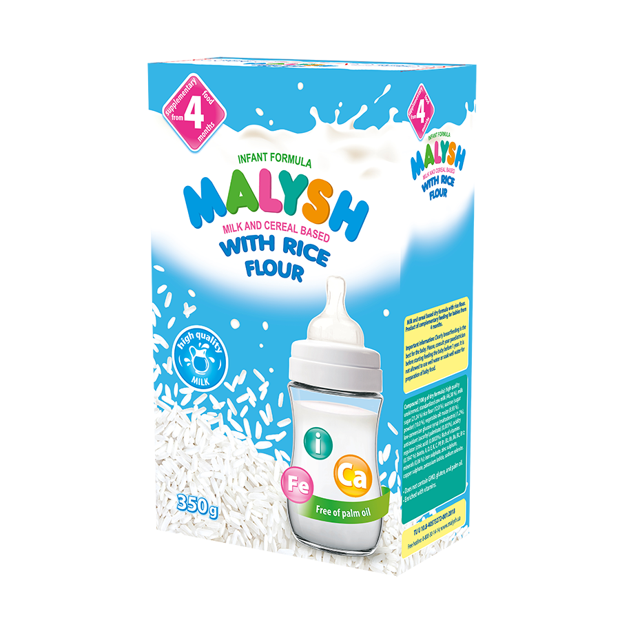 Milk and cereal based infant formula basis with rice flour